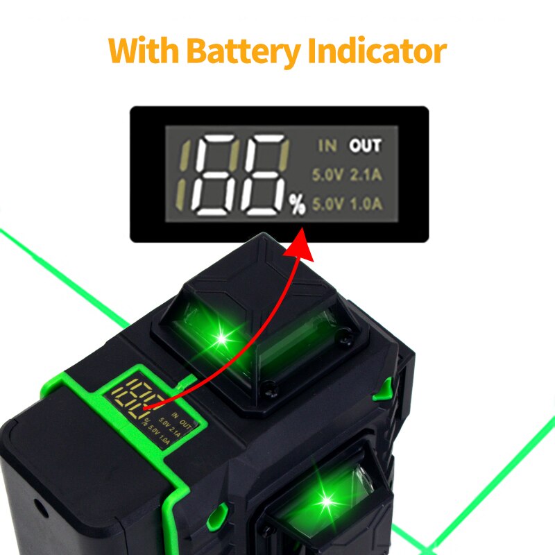 FEIDSIDE 16/12Line Green Laser - đánh giá và giá Laser Level Rotary
