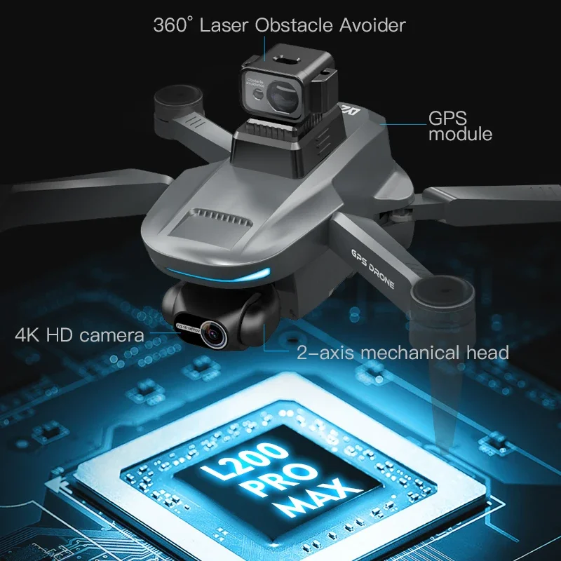 L200 PRO MAX Drone 4K 2-Axis P - đánh giá và giá Laser Level Rotary