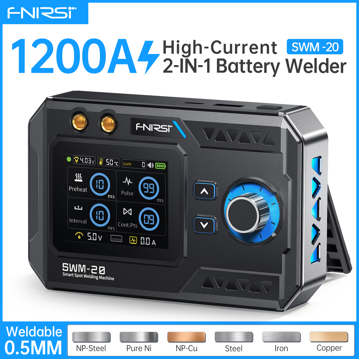 FNIRSI SWM-20 Spot Welder 1200 - đánh giá và giá Portable Welding Generator