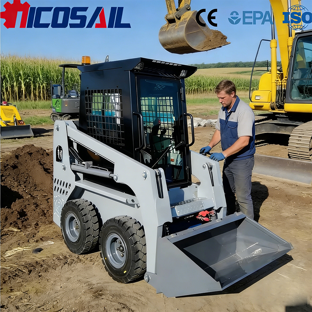 Mini Wheel Skid Steer Loader C - đánh giá và giá Wheel Loader