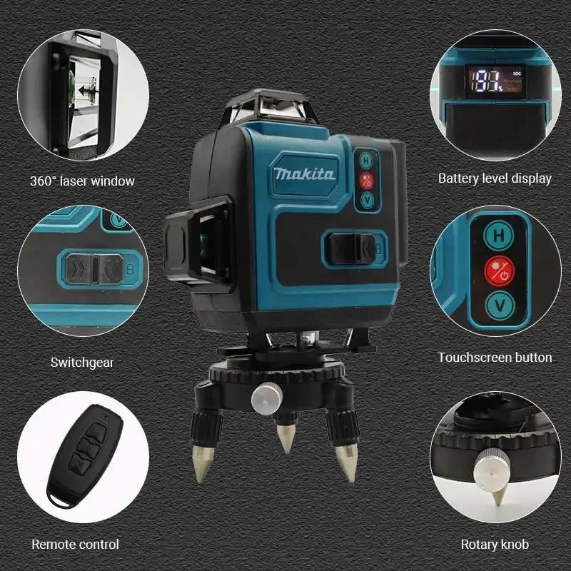 Makita 18V Battery,16Lines4D G - đánh giá và giá Laser Level Rotary